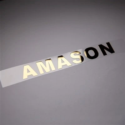 Thin Nickel Metal Sticker Logo